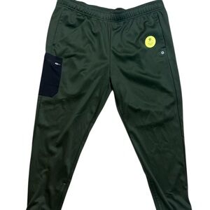 NEW Xersion Dark Green Joggers + Black Pocket - Sweatpants Tapered Leg orig $47